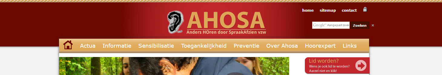 Website Voor Ahosa Vzw Vereniging Voor Doven