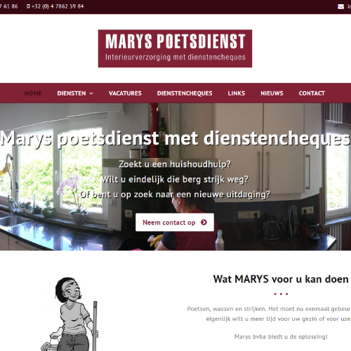 Responsive website marys.be